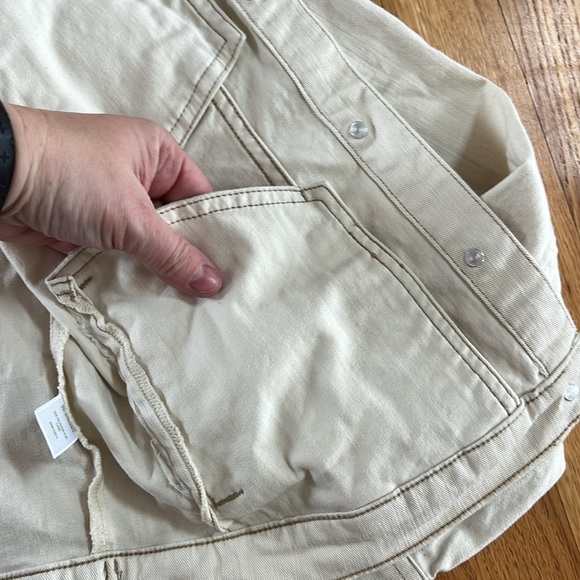 Garnet Hill Stretch Denim Crop Jacket, Size 10 - Picture 7 of 8